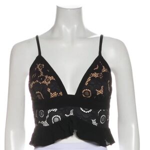 For Love And Lemons Black Lace Bandeau